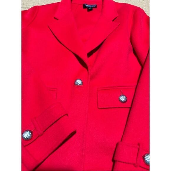 St. John classic Red blazer coat Angora wool cashmere Blend 14 - Picture 6 of 6